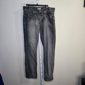True Religion Limited Edition Jeans Mens 34 Distressed Black Wash Denim
